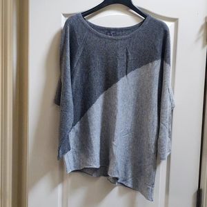 Asymmetrical raw hem sweater, never worn